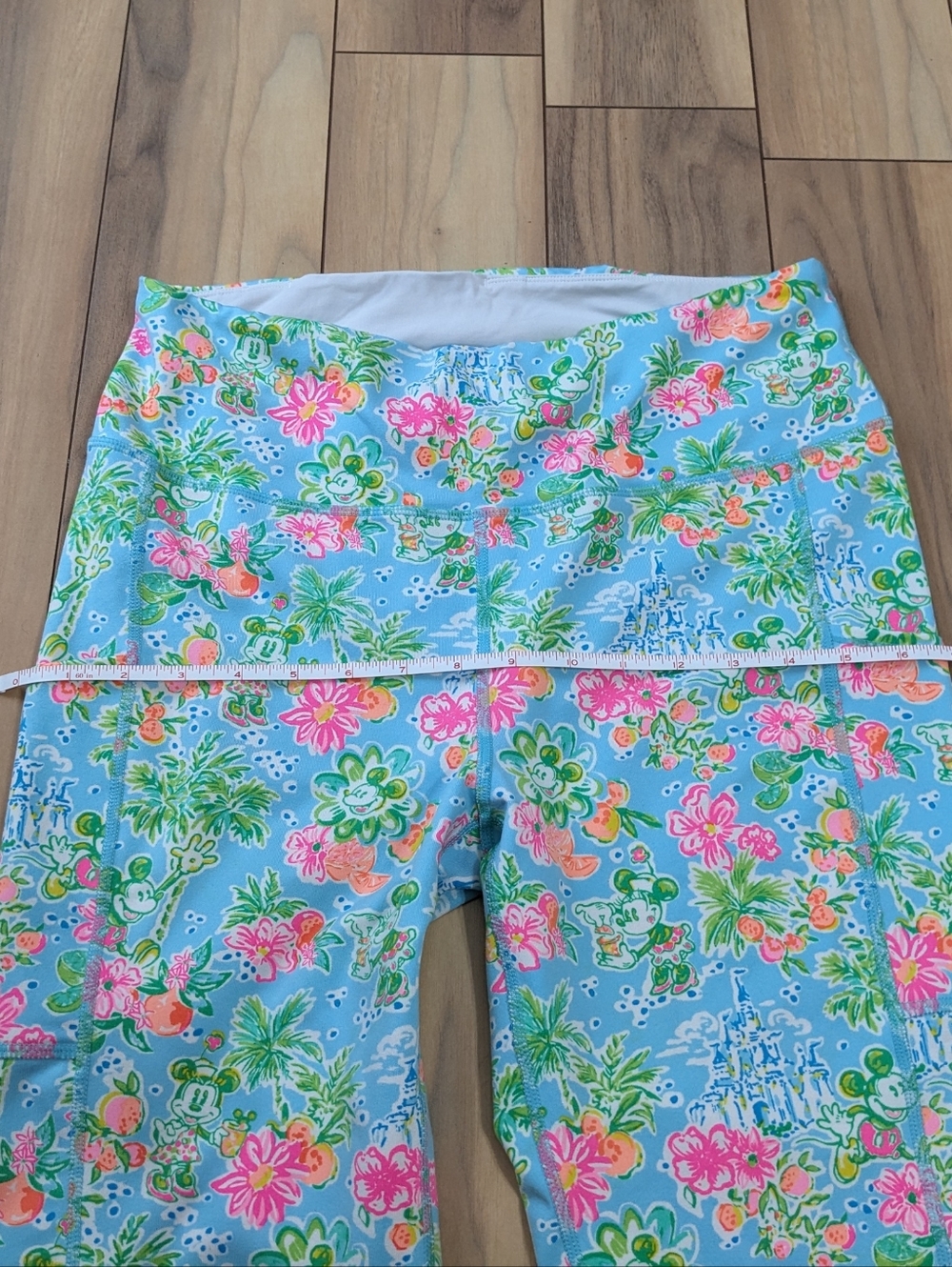 GUC! Lilly Pulitzer X Disney Weekender High Rise Legging Blue Ibiza Size L - Picture 8 of 16